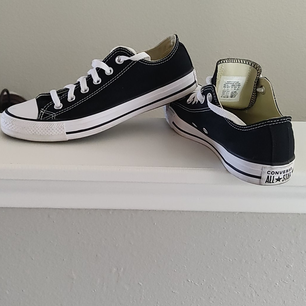 Converse black and white shoes